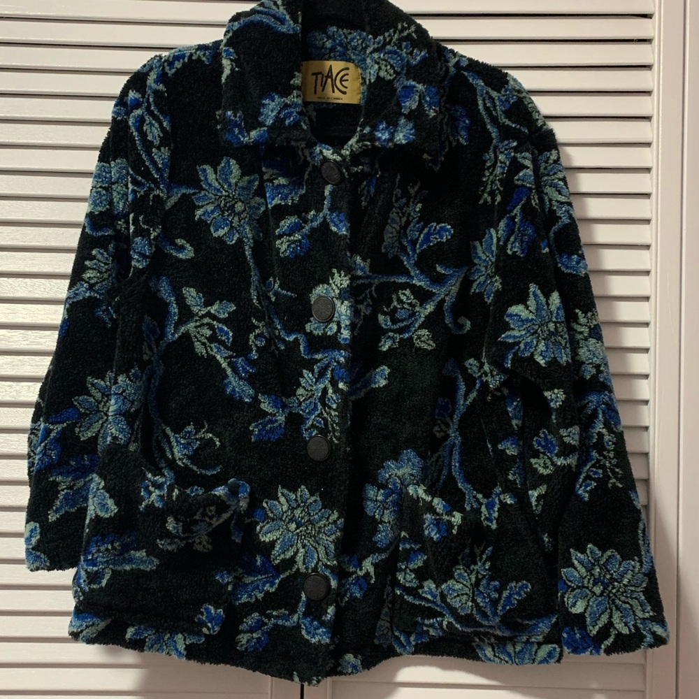 Vintage Floral Fleece Jacket